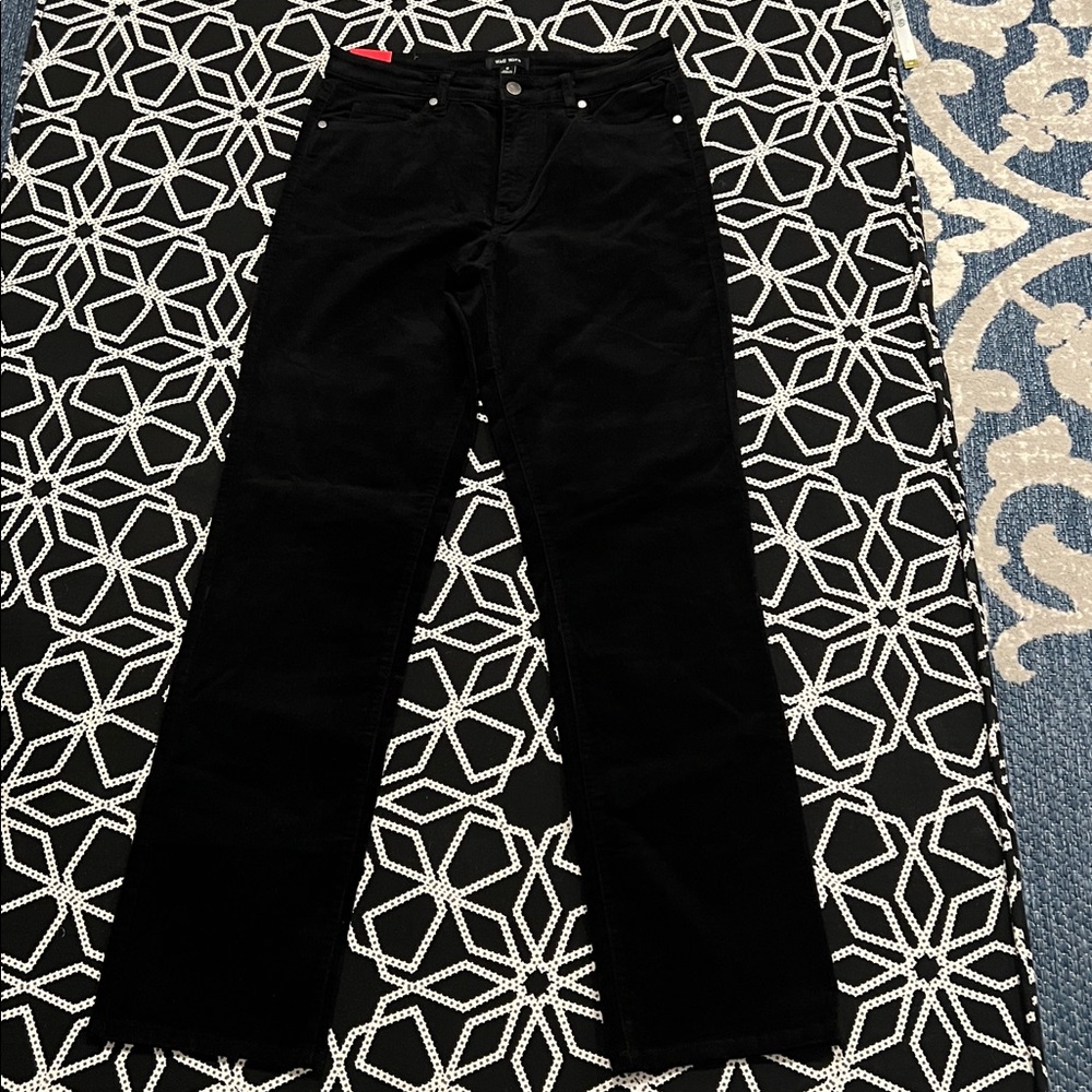 Women's High Rise Corduroy Pants Black Jeans